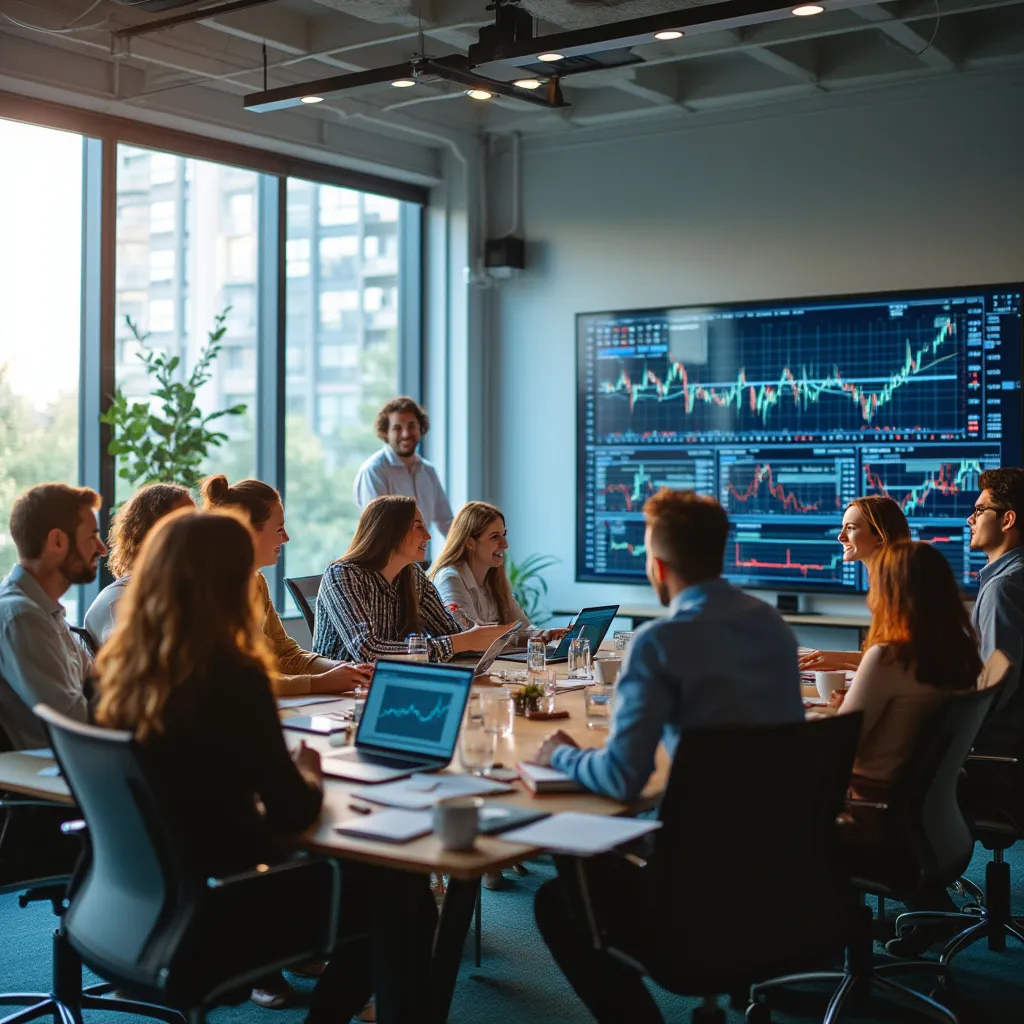 Equipo de FinanzasArg discutiendo estrategias financieras